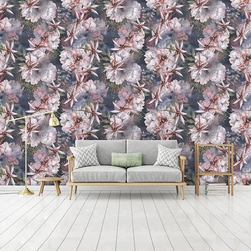 Virágos modern fali poszter, vlies 368x254