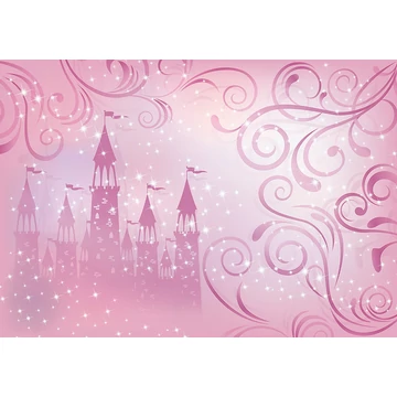 Káprázatos Disney kastély, rózsaszín óriásposzter, vlies 368x254