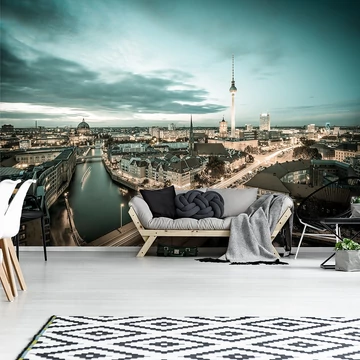 Berlini látkép fali poszter, vlies 368x254