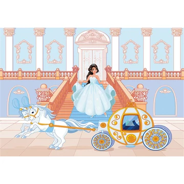 Disney hercegnő hintóval óriásposzter, vlies 368x254