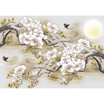 Japán cseresznyefa mintás fali poszter, vlies 368x254