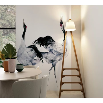 Minimalista páros darumadár design, fekete-fehér fotótapéta, vlies 270x159