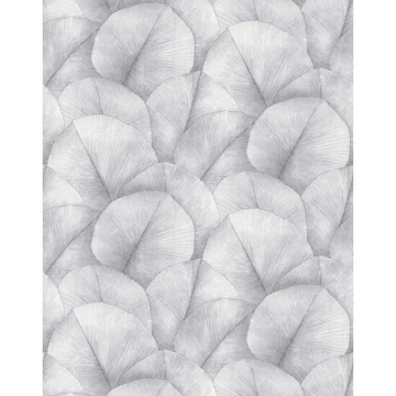 Hangsúlyos levélmintájú, szürke színű fotótapéta, vlies 270x212