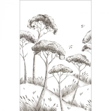 Olaszországi hangulatra emlékeztető fotótapéta, Pínea fenyőfák, vlies 200x310