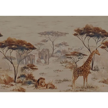 Afrika állatai, enyhén szürke hátterű óriásposzter,  300x424 cm