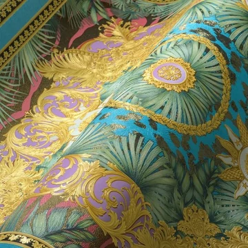 Versace, extravagáns megjelenésű színes tapéta, páratlan külalakkal